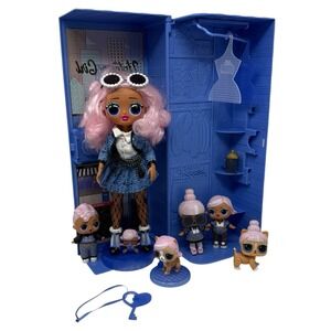 LOL Surprise! OMG BB Uptown Family Sets With Locker & KEY MGA Mini Doll Dogs